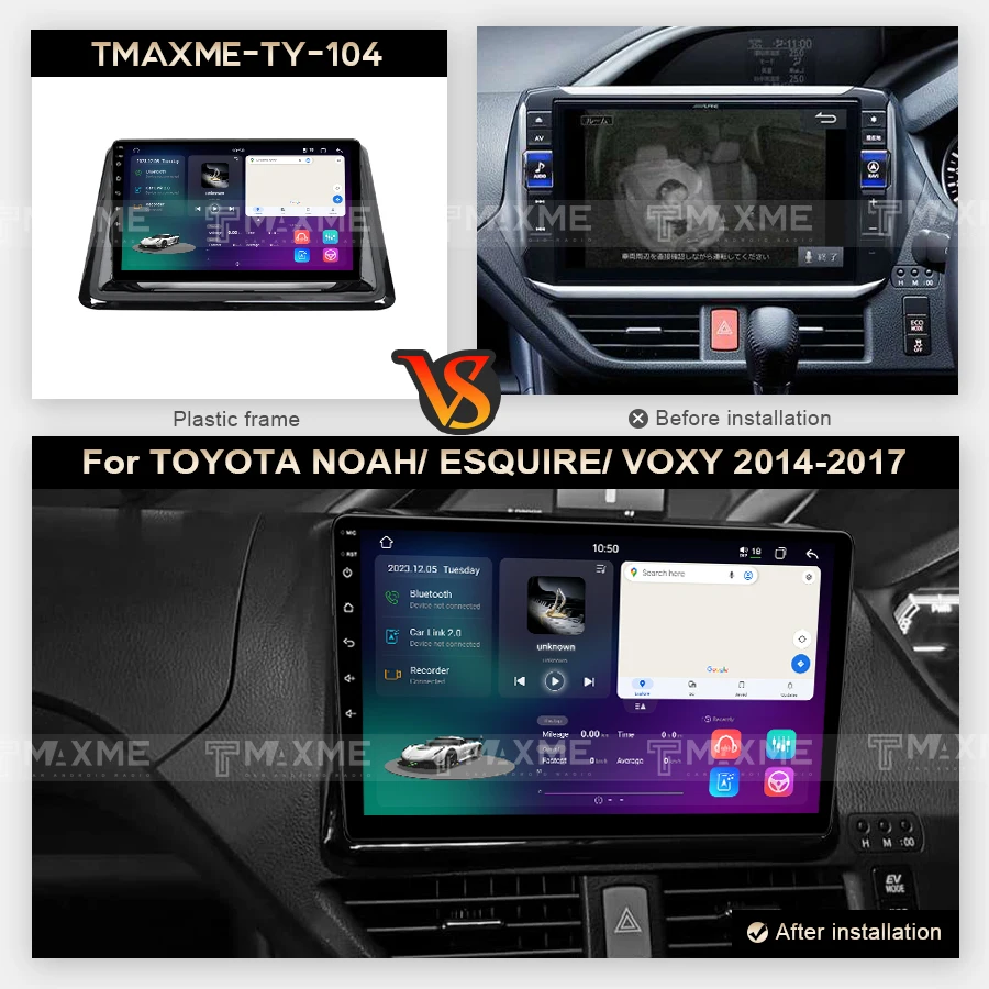 Maisimei 10'' UV Black Good Price Car Monitor Car Radio Multimedia Player for Toyota Noah Esquire Voxy 2014-2017 Build-in-2din
