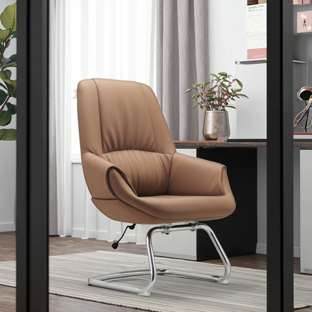 Modern Ergonomic Leather Executive Chair with Footrest 6