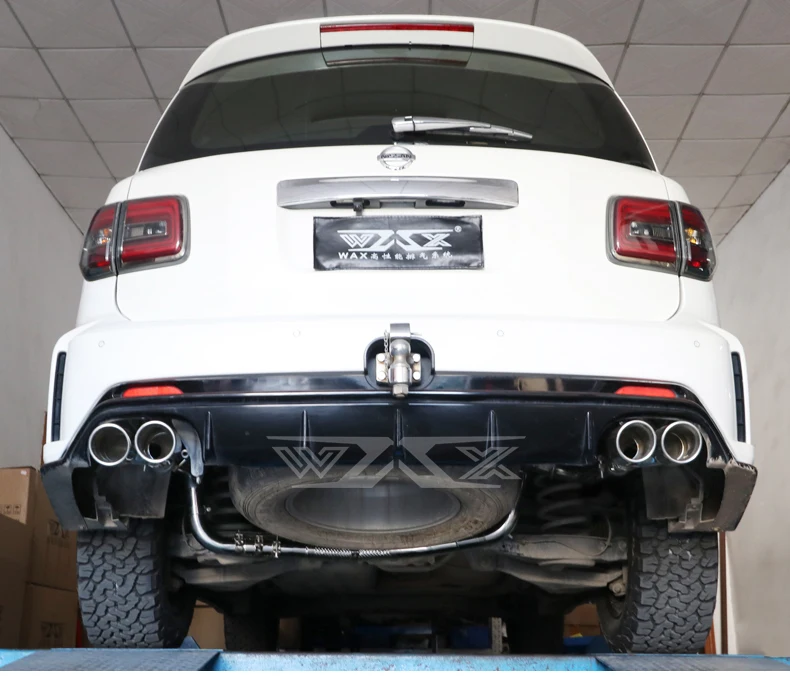 Racing Stainless Catback Valved Exhaust for Nissan Patrol Y62 2016-2022 Exhaust System with Dual Muffler Tips