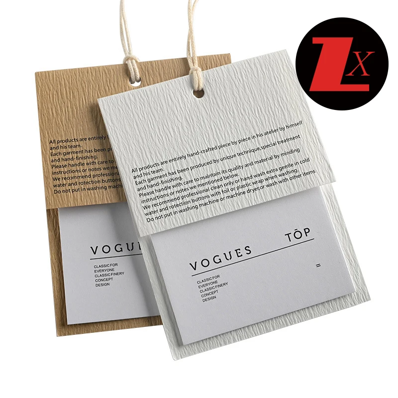 Custom Fashion Design High-density  Cheap Clothing Hangtag String Customized Logo Tag Strings Clothing Swing Tag
