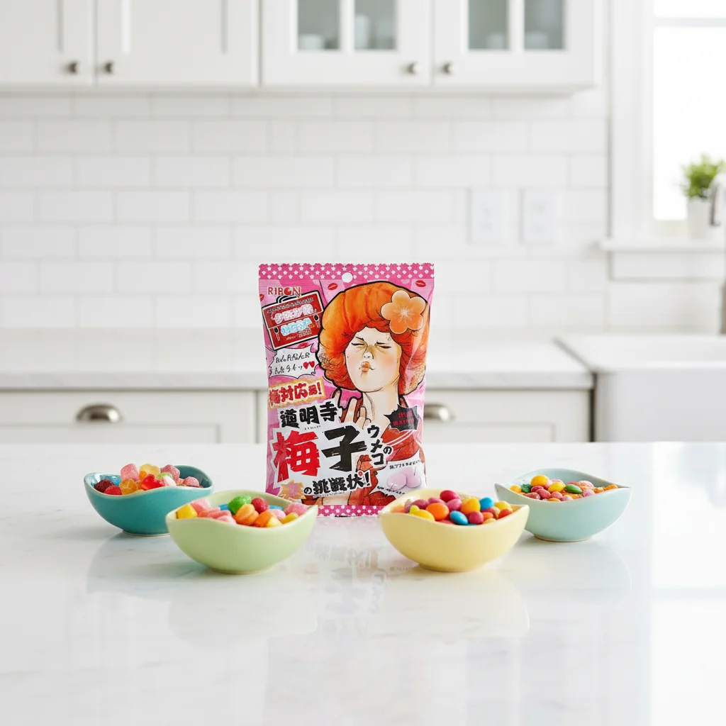 Doce Duro de Fruta Sabor Ameixa Japonesa 70g em Pacote