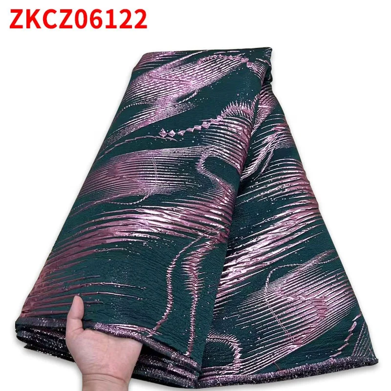 Французская Золотая органза, полосатая парчовая кружевная ткань 2022, Африканский нигерийский жаккардовый тюль, органические ткани