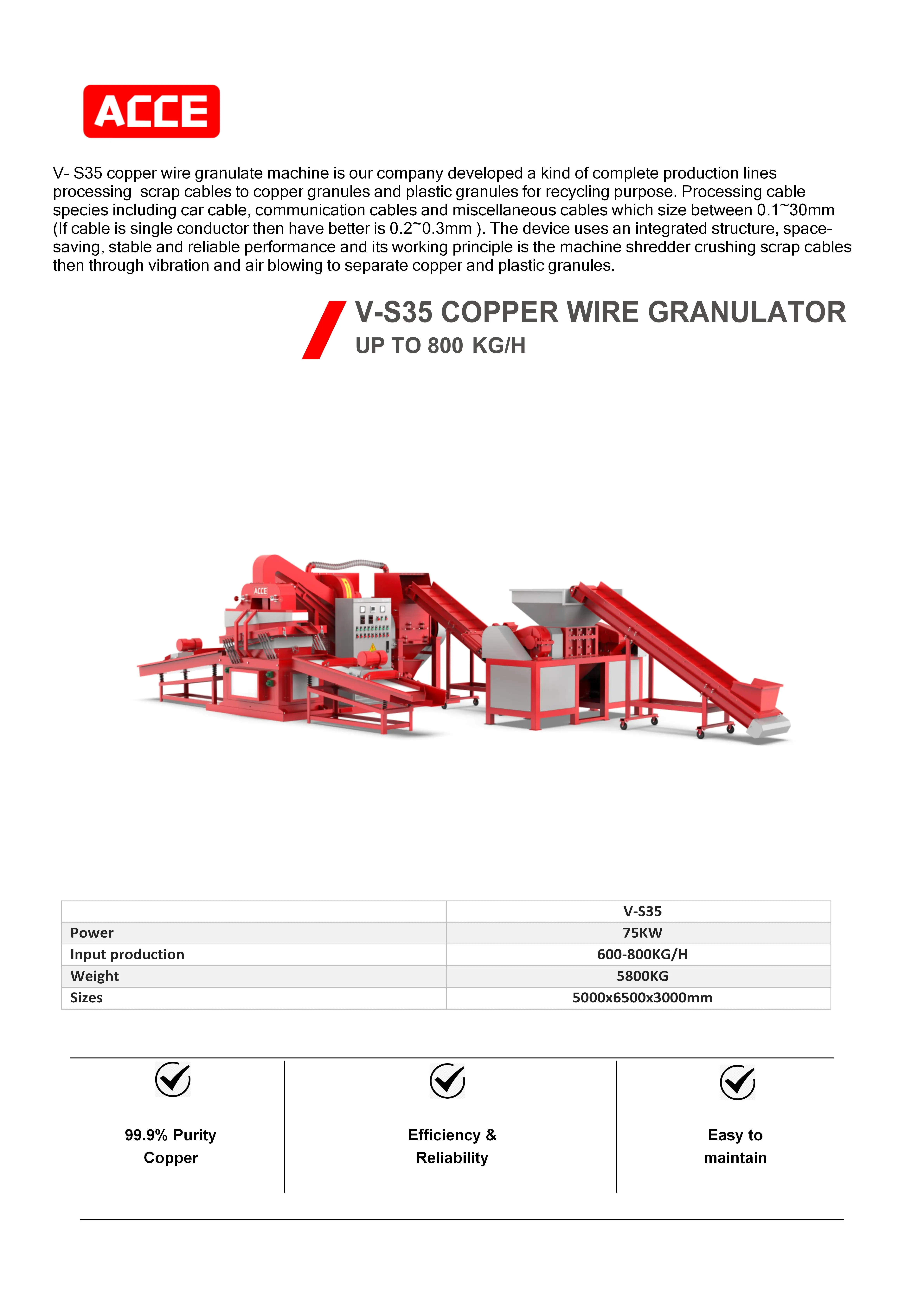 Most Popular In India Scrap Used Dry Type Copper Cable Shredder