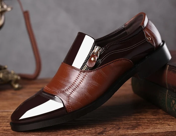 New Arrival Men Fashion British Style Business Casual Slip-on Leather Shoes