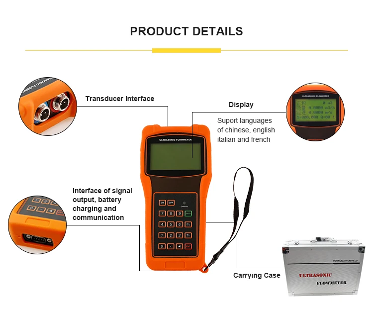 Pipeline Monitoring and Leak Detection Hand Held Portable Ultrasonic Flow Meter