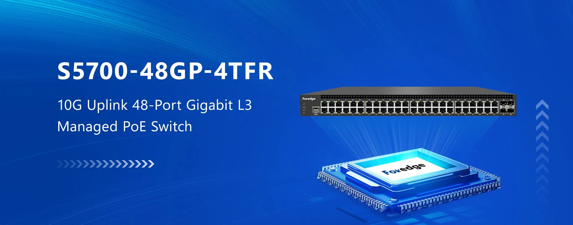 S5700-48GP-4TFR 48 Port Gigabit PoE+ Managed Switch with 4 SFP 10G Uplinks and L3 Routing QoS Support