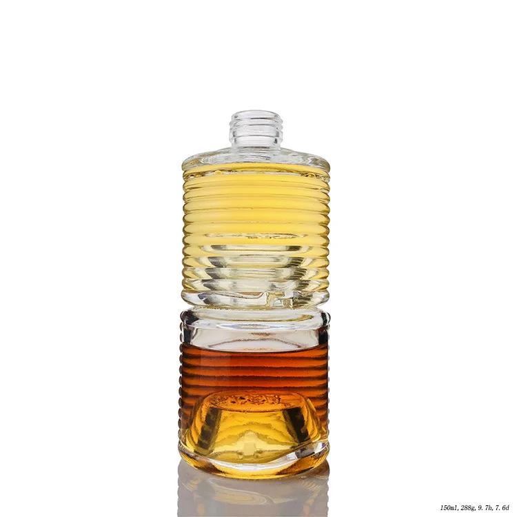 Wholesale Stackable Mini 100ml 150ml 200ml Gin Rum Liquor Glass Bottle