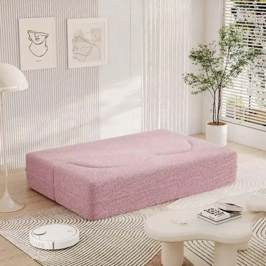 Compression Packing Living Room Cloud Couch Sets 2 Seater Pink Folding Sofas Lounge Sofa Bed