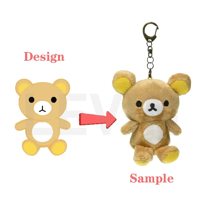 Wholesale Cheap Promotion Bulk Custom LOGO Mini Animal Toy Plush Keychain Kids Backpack Bag Soft Stuffed Plush Keychain