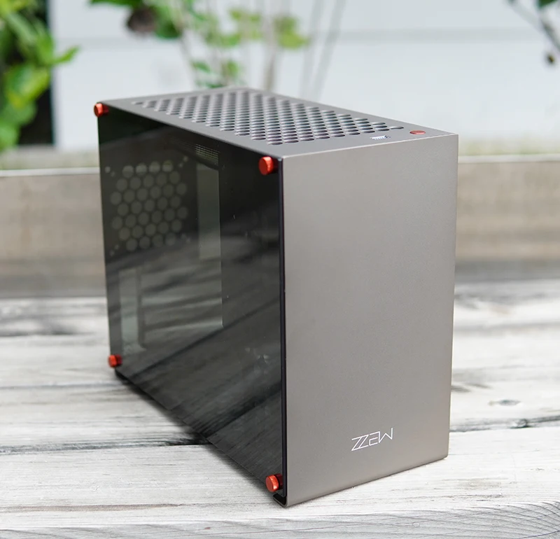 Aluminum Alloy Mini Desktop Computer Chassis Micro MATX PC Case for Gaming Office Home Personal DIY Installation Use
