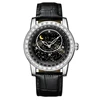 2 Silver Case Black Dial Black Band