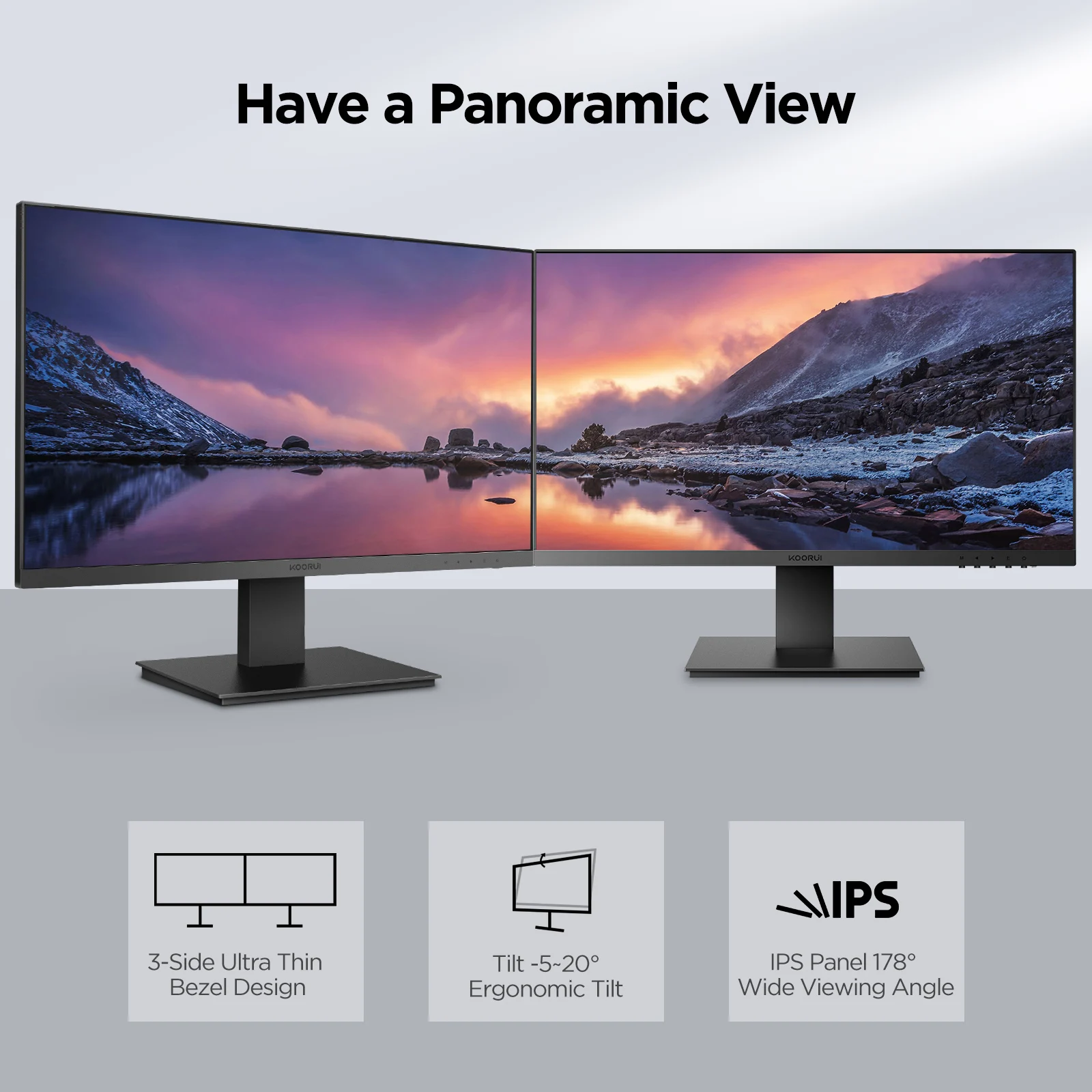 Koorui 23.8 Inch LCD Monitor - Perfect for Business Use