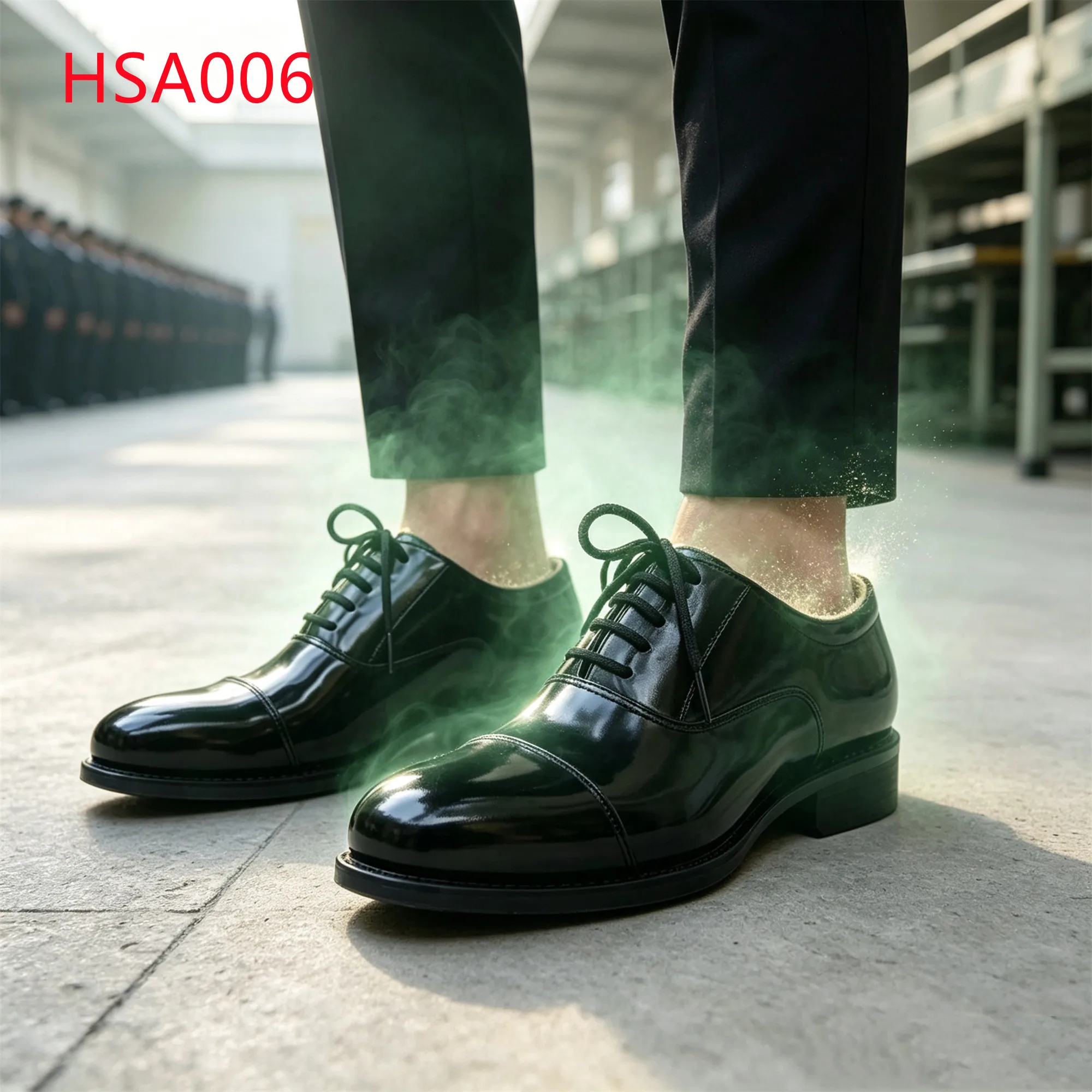 LXG,official Wear Three Joints Design Hua Singh Men Leather Shoes Ceremony Full Grain Patent Leather Uniform Shoes HSA006
