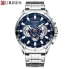 1 Silver Case Blue Dial