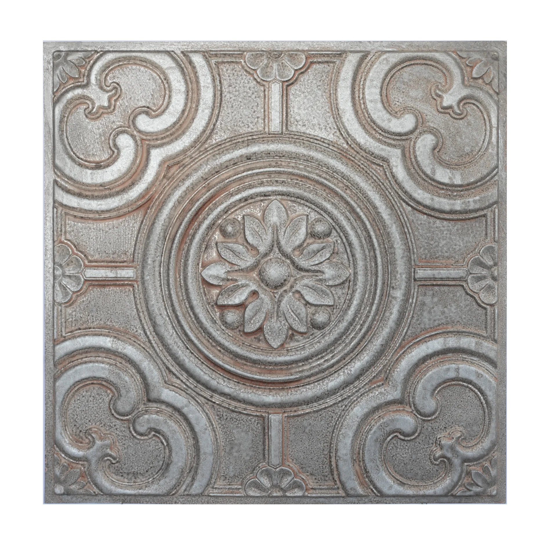 Faux painting distressing nightclub Ceil tiles Decorative tin wall tile Easy to Install PVC Panels PL50 weathered iron