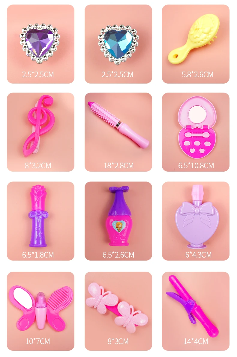 Wholesale Pink Makeup Set Children's Toys Child Plastic Pretend Play Makeup Toys