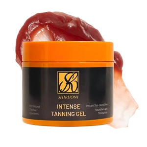 Custom Instant Sun-Kissed Shine Glowing Organic Vegan Body Face Tanning Gel Dark Intense Sun-Blend Skin Care