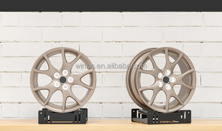 Rotating Wheel Rim Display Stand for Auto Parts Repair Store