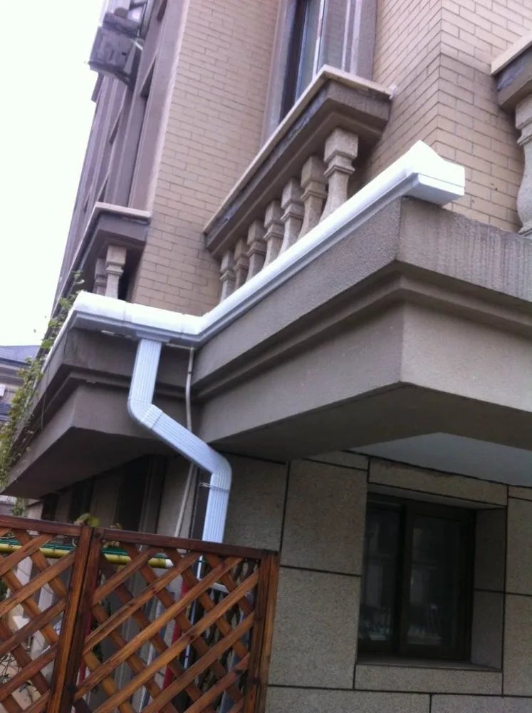 Water Collectors System PVC Rain Gutters and Down Pipes Rainwater Guttering Roof Drainage for Villa No Color Fading