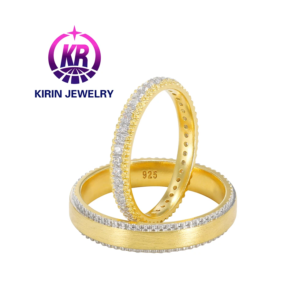 couple engagement 925 silver jewelry diamond gold plated rings gold plated luxury ring wedding zircon women gold plated ring