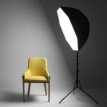 Godox 120cm / 47.2in Portable Octagon Softbox Umbrella Reflector With Gid and Browens for Studio Strobe Speedlight Flash detail image