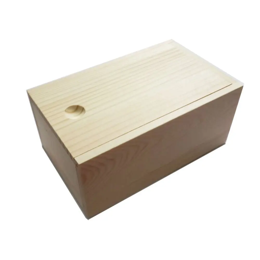 Custom Boxwood Basswood Beech Pine Wood Small Sliding Lid Wooden Box
