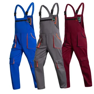 Wear-resistant Dirt-resistant Breathable Cotton Blend Multi-pocket Tools Overalls Work Workwear Uniform