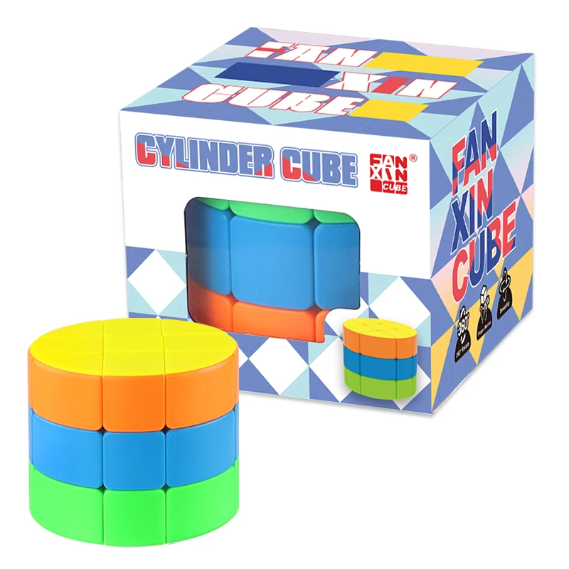 Hot Sale 3x3x3 Round Column colorful Cylinder Speed Cube Retail Barrel ...