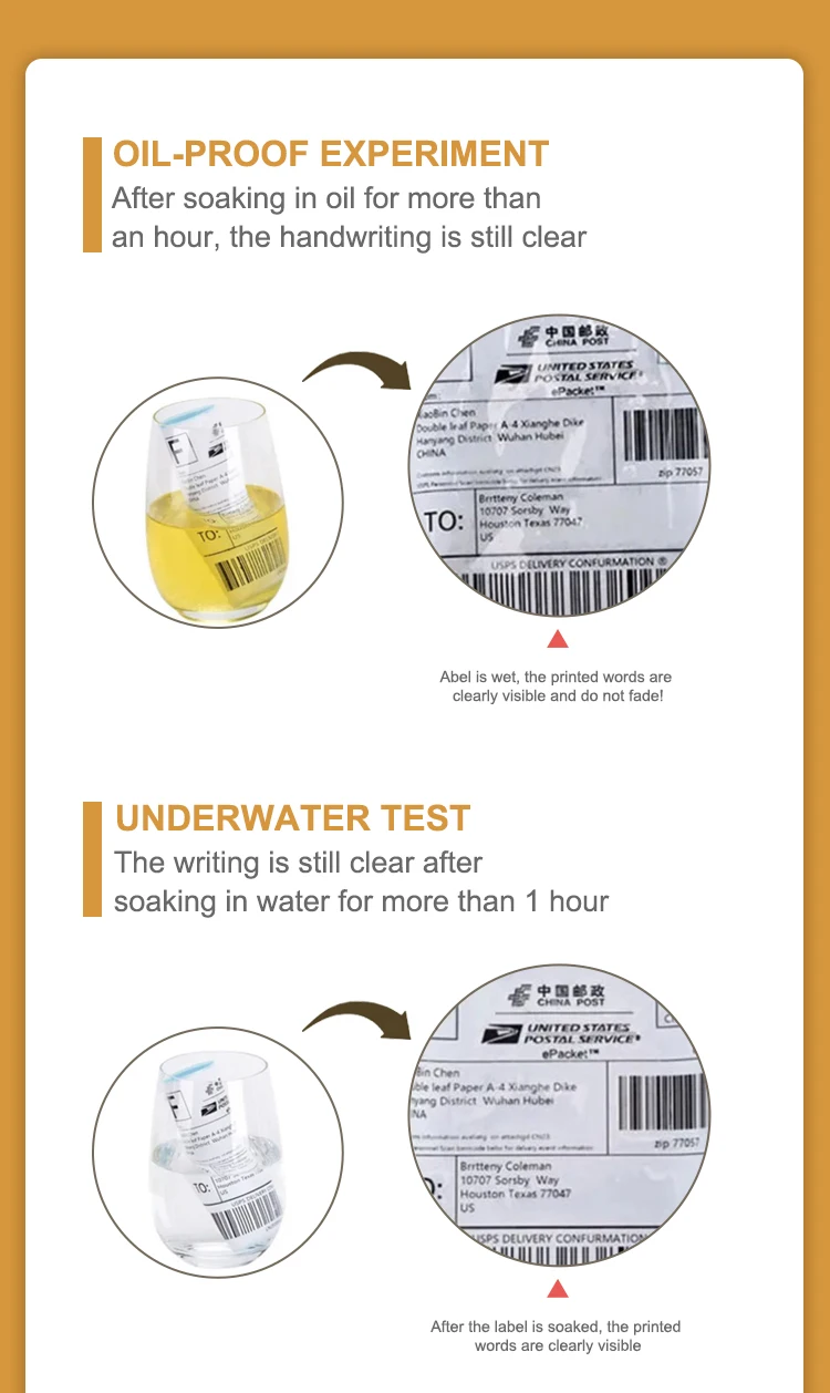 Thermal Label Roll Customized 4*6 Thermal Paper Self-adhesive Label for Logistics Transportation Label factory