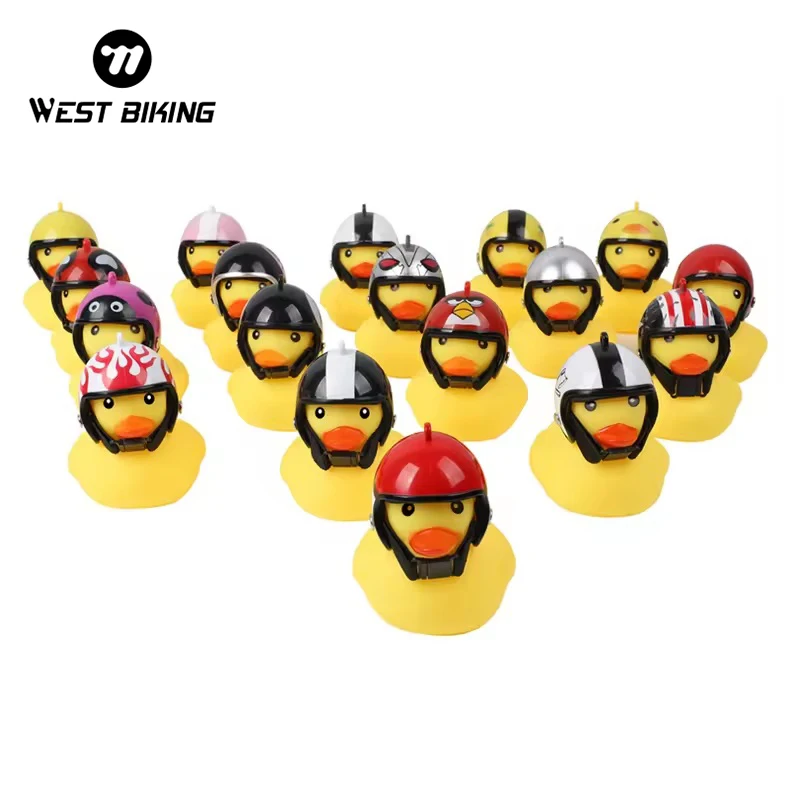 WEST BIKING Cycling Yellow Rubber Duck Bike Bell Bicycle Light