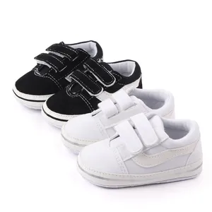Spring and Autumn 0-1 Year  Baby Canvas Casual Shoes Toddler Crib Shoes  Double Hook & Loop Walking Shoes Wholesale