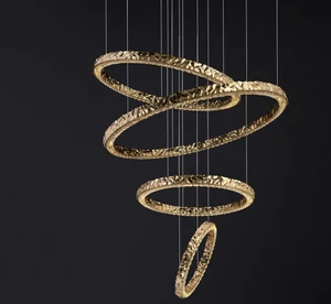ECOJAS New Modern Design Decorative Ring Pendant Lamp for Living Room Villa Hotel Chandelier