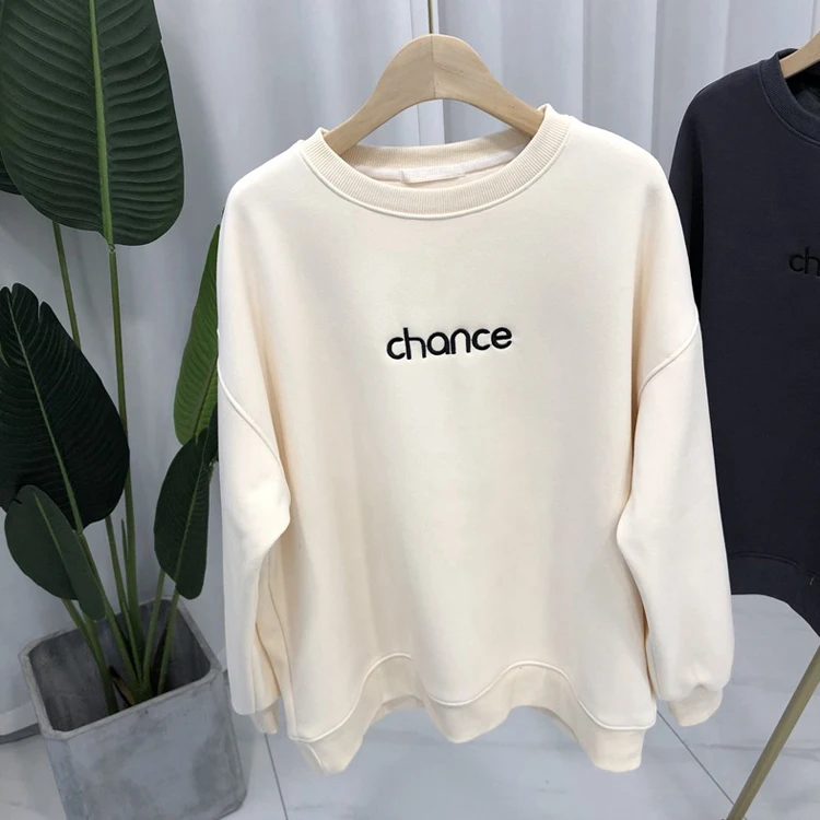 100% Cotton Luxury Streetwear Oversized Embroidered Jumper Sweater ...