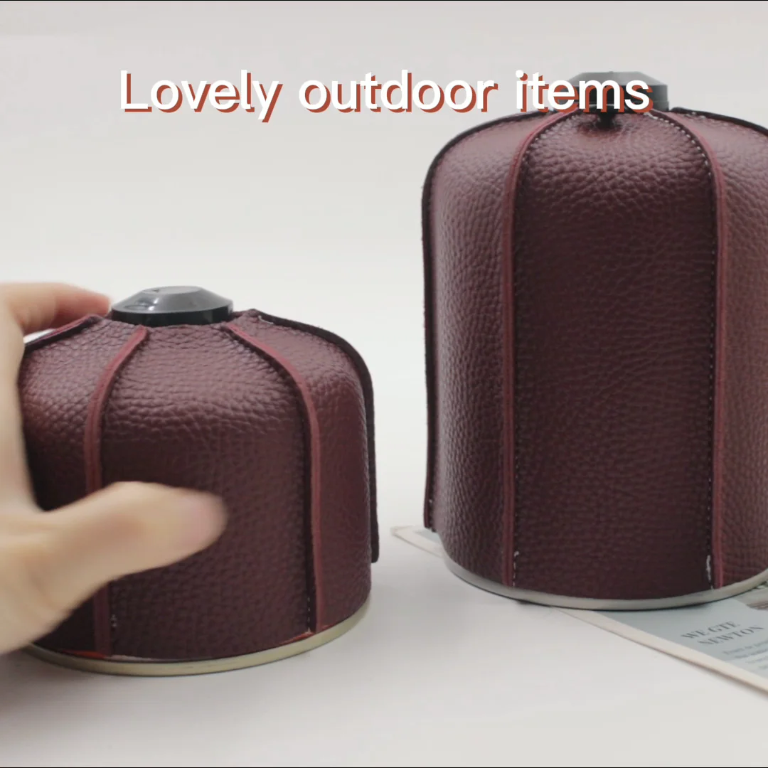 Outdoor Camp Stove Cover Propane Tank Case Camping Pu Leather Glamping Gas Tank Case For Gas
