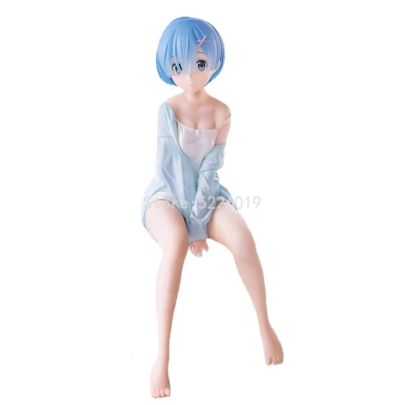 PSMILE Re Zero Starting Life in Another World Rem Pajamas Figure Rem  Limited Edition Anime Figure Rem Ppajamas Chair PVC Figure 16cm