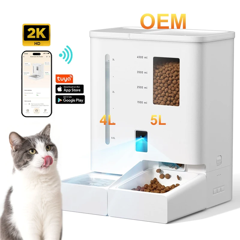Smart Pet Feeder with Camera APP Automatic Feed Water