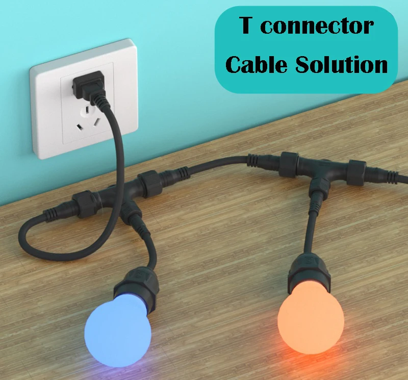 Assembly Led Connector Male Female Plug Cable Connector Panel Mount