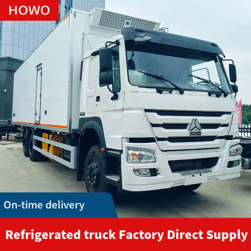 Howo 10 Ton 20 Ton Diesel Fuel Manual 6X4 Refrigerated Truck Meat Frozen Food Delivery New Used 4x2 Drive Cargo Van Truck Sale