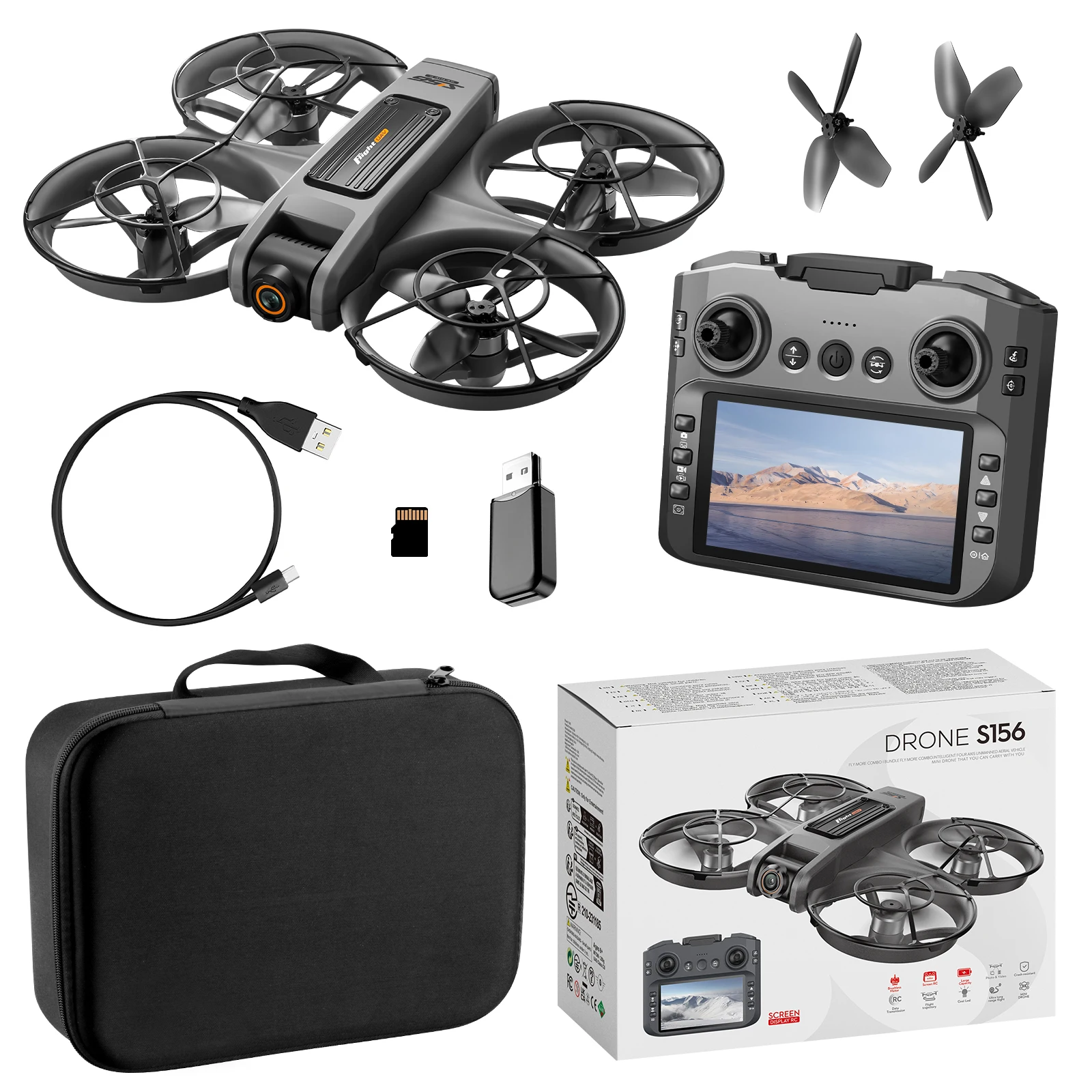 Drone 1080P Avec Moteur Sans Balais – Caméra Réglable 90°, Suivi Automatique, 3 Batteries, évitement Obstacles, Pour Adultes Débutants (noir)