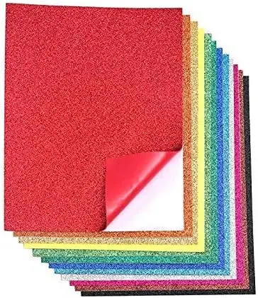 10 Fogli Carta Schiuma Glitter A4 Multicolore – Per Lavoretti Fai Da Te Bambini