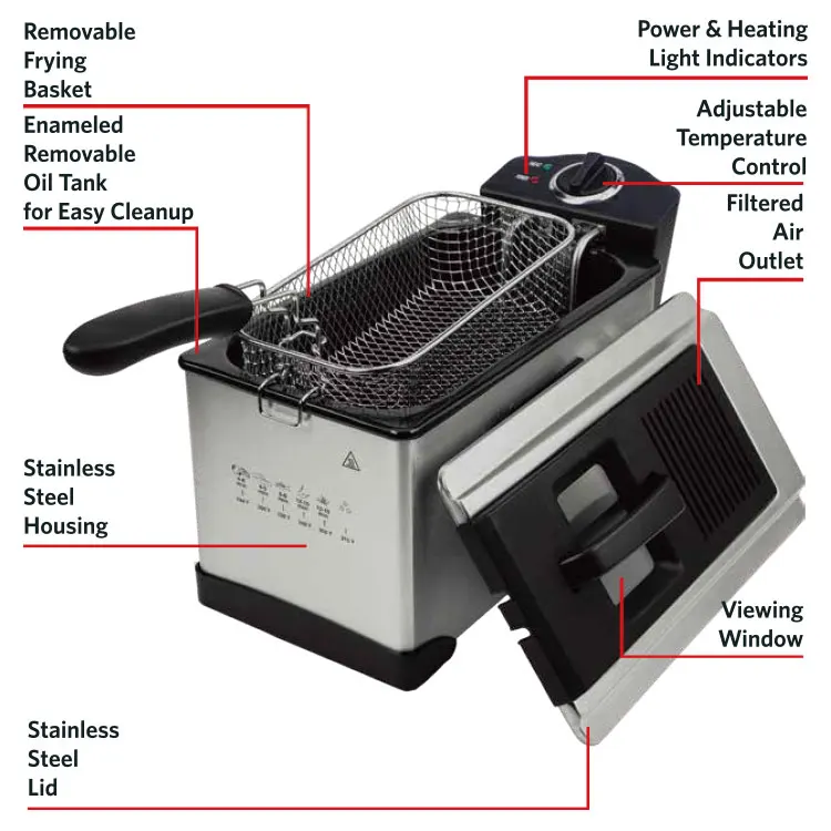 Bella 3.5L Deep Fryer with Removable Basket