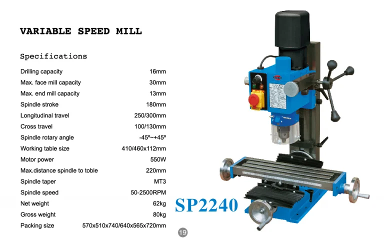 Mini Milling Drilling Machine XJ9512/SP2240 - Sumore Machinery