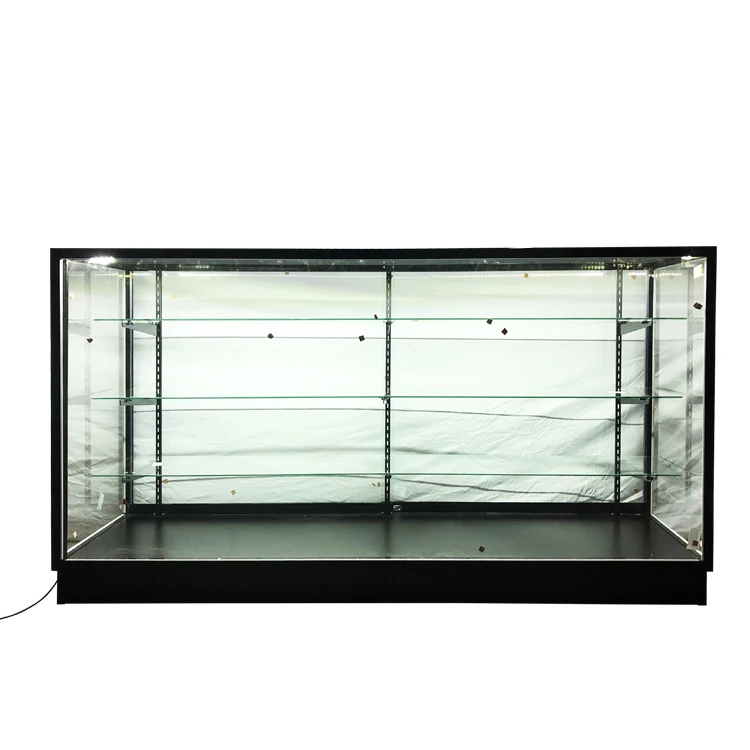 New  Design Full Vision Wooden Cheap  Display  Glass showcase / Store Fixture