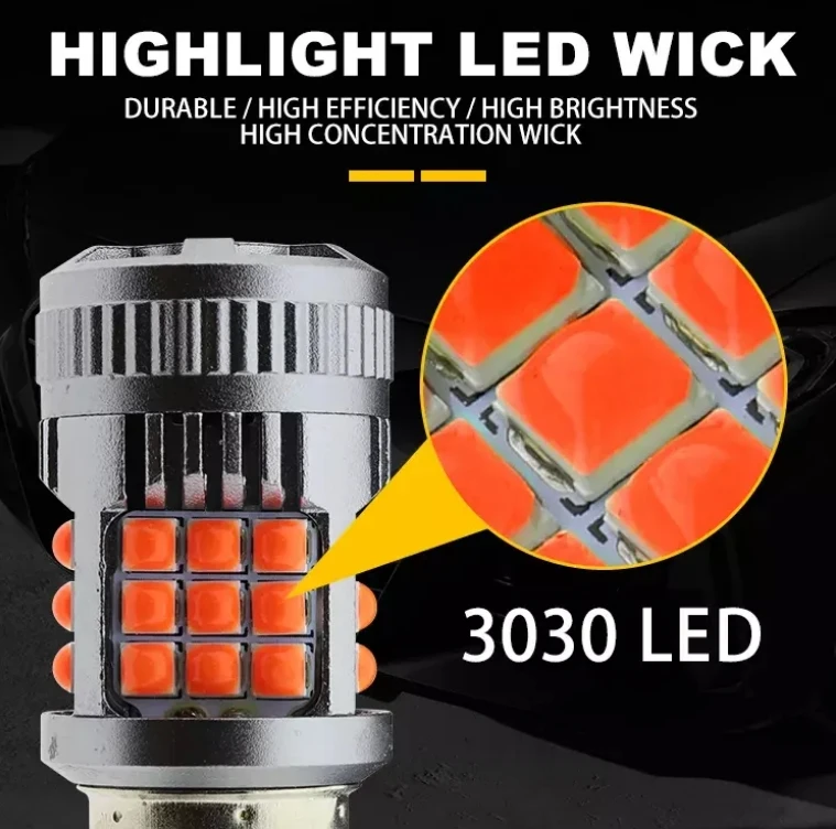 ESPUMOSO Auto LED Canbus 1156 1157 7440 3030 T20 36SMD 12V Anti Stroboscopic Decoding Turn Signal Lamp Bulbs With Fan Cooling