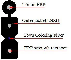 H3b85c41834994ec28983cfbbce90d235B - SC/UPC-SC/UPC simplex SM G657A2 2*5mm 50M, LSZH black jacket FTTH Drop Cable Patch Cord
