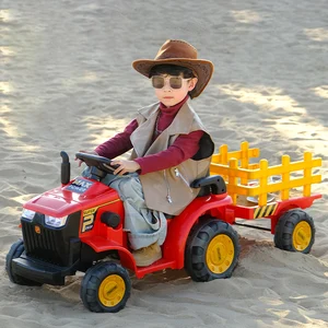 Kids Ride on Tractor Battery Operated Electric Toy Truck for Kids 3-8 Years Old With Trailer Carros Electrico Kids Electric
