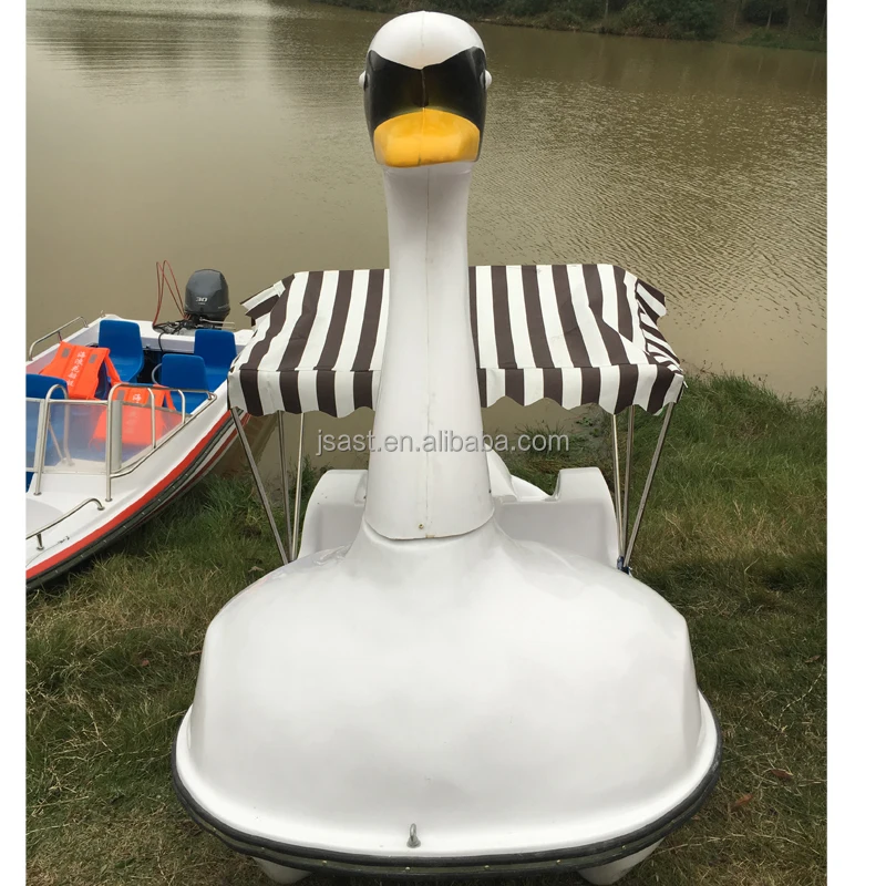 Twoperson Water Pedal Boat In White Swan Design For Lake Play Water