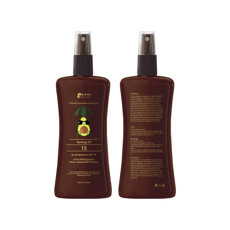 Private Label Full Body SPF Tanning Oil Liquid Oil Tanning Accelerator Custom Tanning Oil