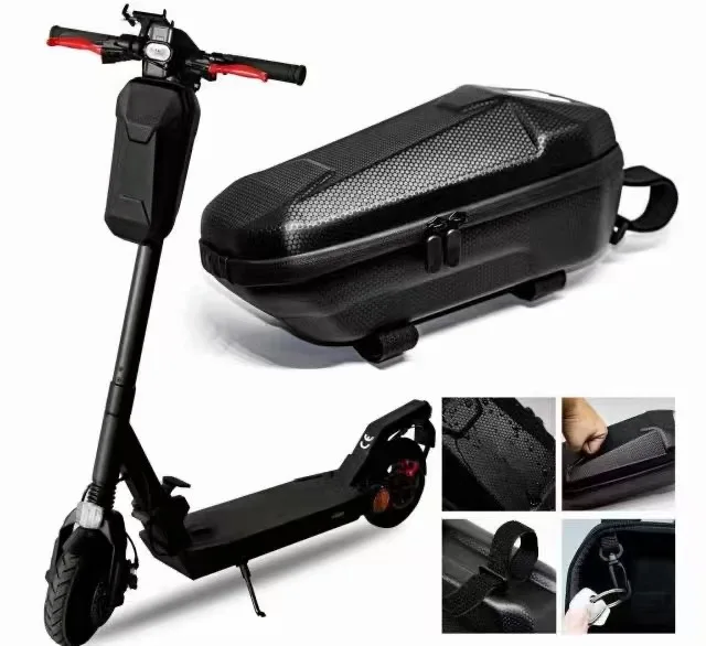 Durable 3L Electric Scooter Accessory Hard Case Storage Bag Foldable Bicycle Handle Bag with Eva for Storage Transportation