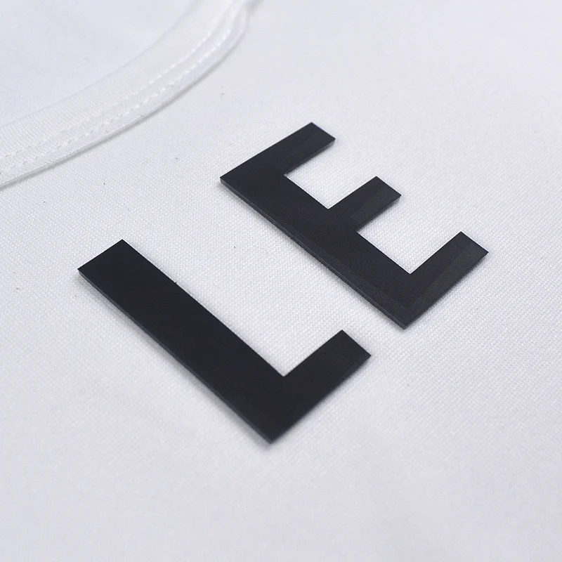 Custom Printed Iron on Back Neck Sticker Label - 3D Logo